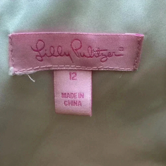 Lilly Pulitzer size 12 striped blue and white floral print Roswell posey dress. - Picture 10 of 10